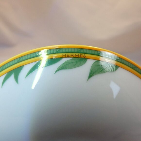Hermes "Toucans" Soy Sauce Dish  3 Available Limoges Porcelain Tableware - Picture 7 of 7
